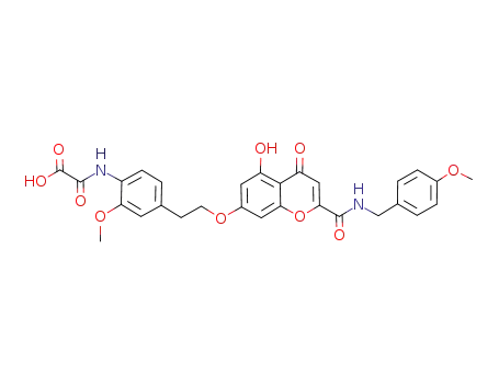 N-(4-{2-[5-Hydroxy-2-(4-Methoxy-benzylcarbaMoyl)-4-oxo-4H-chroMen-7-yloxy]-ethyl}-2-Methoxy-phenyl)-oxalaMic acid
