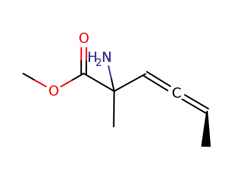 Molecular Structure of 924906-43-4 (3,4-Hexadienoic  acid,  2-amino-2-methyl-,  methyl  ester)
