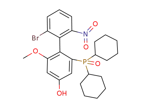 6'-bromo-2-(dicyclohexyl-phosphinoyl)-6-methoxy-2'-nitro-biphenyl-4-ol
