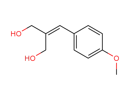 Molecular Structure of 866129-17-1 (2-(4-methoxybenzylidene)propane-1,3-diol)