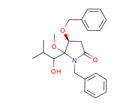 1-benzyl-4-benzyloxy-5-(1-hydroxy-2-methyl-propyl)-5-methoxy-pyrrolidin-2-one