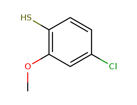 Molecular Structure of 68350-96-9 (Benzenethiol, 4-chloro-2-methoxy-)