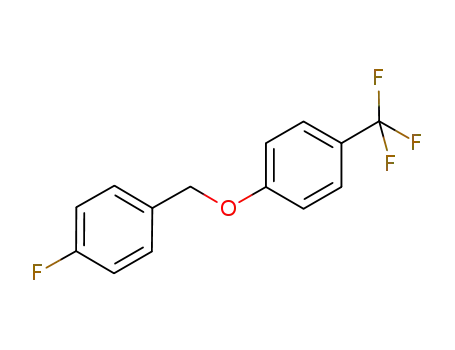 Molecular Structure of 612833-60-0 (Benzene, 1-[(4-fluorophenyl)methoxy]-4-(trifluoromethyl)-)