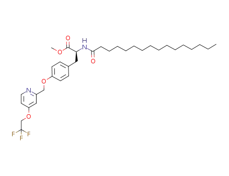 Molecular Structure of 935548-14-4 ((S)-methyl 2-palmitamido-3-(4-((4-(2,2,2-trifluoroethoxy)pyridin-2-yl)methoxy)phenyl)propanoate)