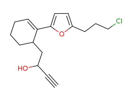 1-[5'-(3''-chloro-propan-1''-yl)-2'-furanyl]-2'-(2'''-hydroxy-but-3'''-yn-1'''-yl)cyclohex-6-ene