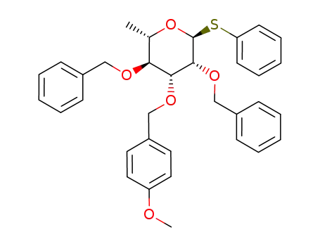 S-phenyl 2,4-di-O-benzyl-3-O-(4-methoxybenzyl)-α-L-thiorhamnopyranoside