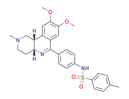 Benzenesulfonamide, N-[4-[(4aR,10bS)-1,2,3,4,4a,10b-hexahydro-8,9-dimethoxy-2-methylbenzo[c][1,6]naphthyridin-6-yl]phenyl]-4-methyl-, rel-(-)-