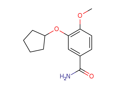 Molecular Structure of 158429-58-4 (3-(CYCLOPENTYLOXY)-4-METHOXYBENZAMIDE)
