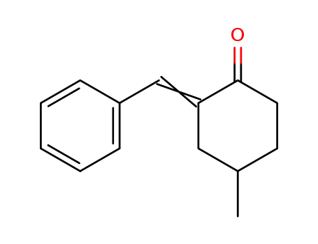Molecular Structure of 18020-43-4 (Cyclohexanone, 4-methyl-2-(phenylmethylene)-)