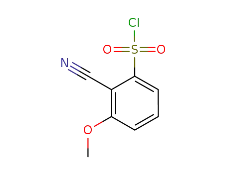 Molecular Structure of 850154-04-0 (Benzenesulfonyl chloride, 2-cyano-3-methoxy-)