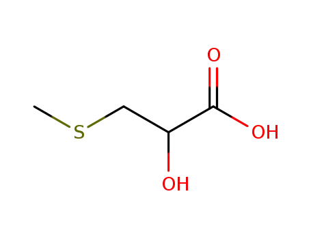 Molecular Structure of 15592-42-4 (Propanoic acid, 2-hydroxy-3-(methylthio)-)