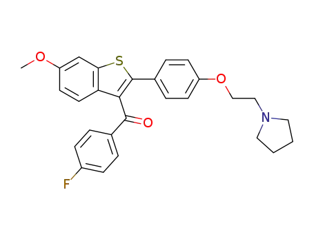 6-Methoxy-2-[4-[2-(1-pyrrolidinyl)ethoxy]phenyl]benzo[b]thiophen-3-yl 4-Fluorophenyl Ketone