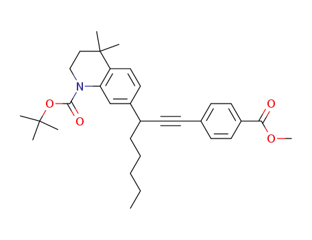 7-[3-(4-methoxycarbonyl-phenyl)-1-pentyl-prop-2-ynyl]-4,4-dimethyl-3,4-dihydro-2H-quinoline-1-carboxylic acid tert-butyl ester