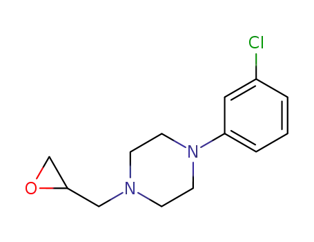 Molecular Structure of 103234-06-6 (3[4-(3'-chlorophenyl)piperazinyl]-1,2-epoxypropane)