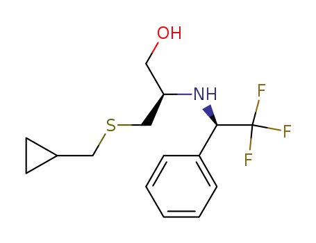 1-Propanol,
3-[(cyclopropylmethyl)thio]-2-[[(1R)-2,2,2-trifluoro-1-phenylethyl]amino]-,
(2R)-