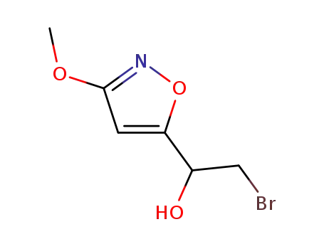 Molecular Structure of 104182-24-3 (5-Isoxazolemethanol, a-(bromomethyl)-3-methoxy-)