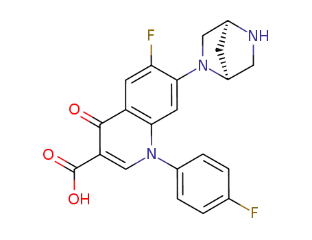 1-(4-Fluorophenyl)-6-fluoro-1,4-dihydro-7-{(1S<sub>.4</sub>S)-2,5-diazabicyclo[2.2.1]hept-2-yl}-4-oxo-3-quinolinecarboxylic acid