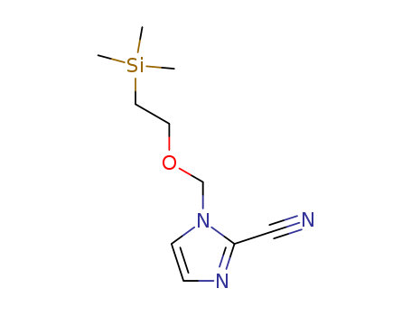 Molecular Structure of 101226-40-8 (1H-Imidazole-2-carbonitrile, 1-[[2-(trimethylsilyl)ethoxy]methyl]-)