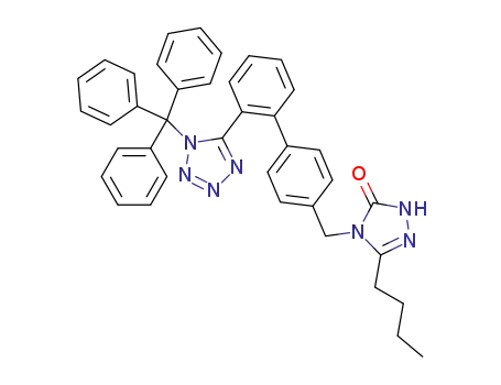 Molecular Structure of 169598-69-0 (5-butyl-2,4-dihydro-4-[[2-(1-triphenylmethyl-1H-tetrazol-5-yl)-[1,1'-biphenyl]-4'-yl]methyl]-3H-1,2,4-triazol-3-one)