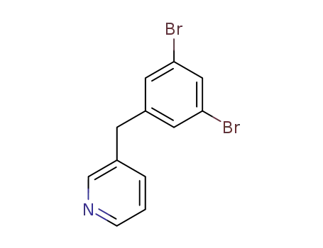 Molecular Structure of 145691-54-9 (Pyridine, 3-[(3,5-dibromophenyl)methyl]-)