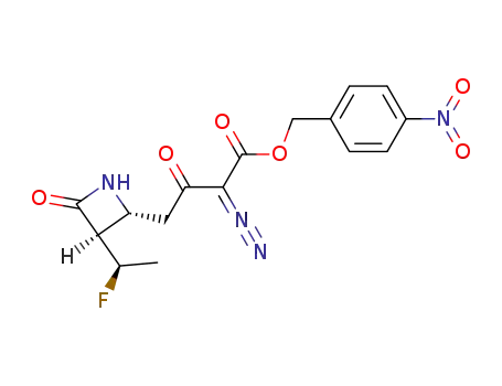 p-nitrobenzyl 4-{(3R,4R)-3-[(R)-1-fluoroethyl]-2-oxoazetidin-4-yl}-2-diazo-3-oxobutyrate