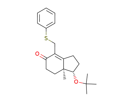 Molecular Structure of 53078-18-5 (1β-tert-butyloxy-7aβ-methyl-4-(phenylthiomethyl)-5,6,7,7a-tetrahydroindan-5-one)