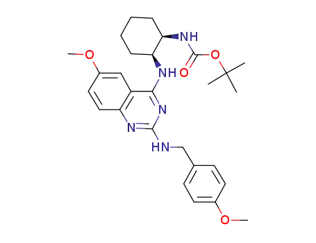 (1R,2S)-N-tert-butoxycarbonyl-2-[2-(4-methoxybenzylamino)-6-methoxyquinazolin-4-yl]aminocyclohexylamine