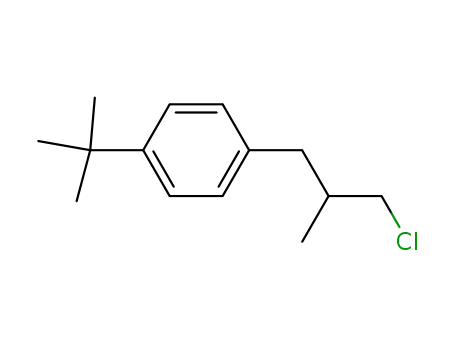 Molecular Structure of 73756-69-1 (Benzene, 1-(3-chloro-2-methylpropyl)-4-(1,1-dimethylethyl)-)