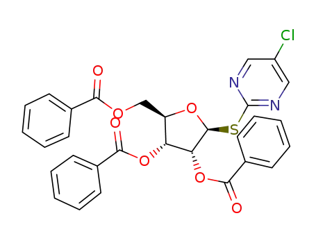 2-(2,3,5-Tri-O-benzoyl-β-D-ribofuranosyl)thio-5-chloropyrimidine