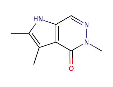 Molecular Structure of 183170-57-2 (2,3,5-Trimethyl-1H-pyrrolo[2,3-d]pyridazin-4(5H)-one)