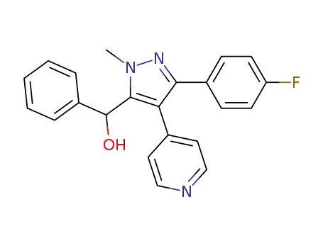 1H-Pyrazole-5-methanol,
3-(4-fluorophenyl)-1-methyl-a-phenyl-4-(4-pyridinyl)-