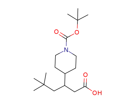 Molecular Structure of 876756-97-7 (4-Piperidinepropanoic acid,
1-[(1,1-dimethylethoxy)carbonyl]-b-(2,2-dimethylpropyl)-)