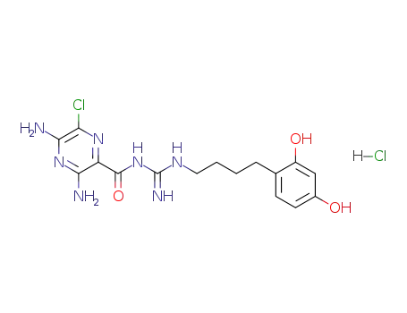 4-(2,4-Dihydroxyphenyl)butylamidino-3,5-diamino-6-chloropyrazine carboxamide hydrochloride