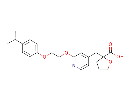 2-Furancarboxylic acid,
tetrahydro-2-[[2-[2-[4-(1-methylethyl)phenoxy]ethoxy]-4-pyridinyl]methyl]-