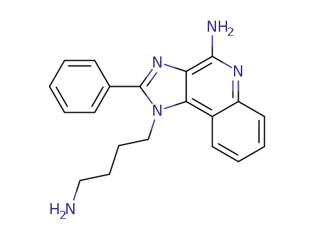 Molecular Structure of 313350-27-5 (1H-Imidazo[4,5-c]quinoline-1-butanamine, 4-amino-2-phenyl-)