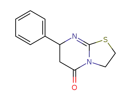 Molecular Structure of 81530-25-8 (7-phenyl-2,3,6,7-tetrahydro-5H-[1,3]thiazolo[3,2-a]pyrimidin-5-one)