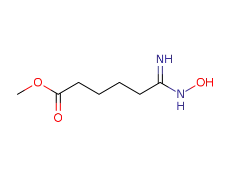 Molecular Structure of 847267-01-0 (Hexanoic acid, 6-(hydroxyamino)-6-imino-, methyl ester)