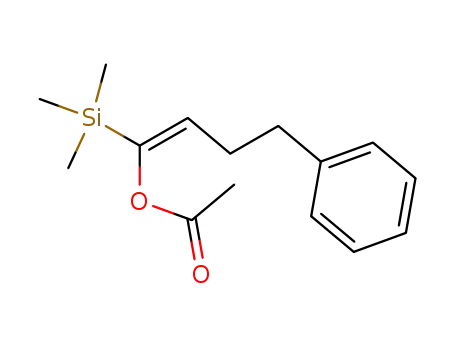Molecular Structure of 852064-27-8 ((E)-4-phenyl-1-trimethylsilylbut-1-en-1-yl acetate)