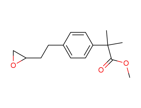 Molecular Structure of 141969-79-1 (4-[4'-(1-methoxy carbonyl-1-methylethyl)-phenyl]-1,2-epoxybutane)