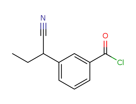 Molecular Structure of 64379-73-3 (Benzoyl chloride, 3-(1-cyanopropyl)- (9CI))