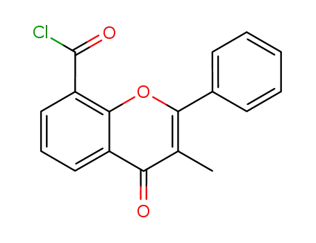 Molecular Structure of 51950-71-1 (3-methyl-4-oxo-2-phenyl-4H-1-benzopyran-8-carbonyl chloride)