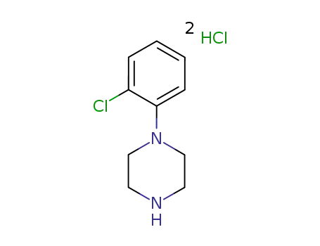 Molecular Structure of 76835-05-7 (1-(2-chlorophenyl)piperazine dihydrochloride)