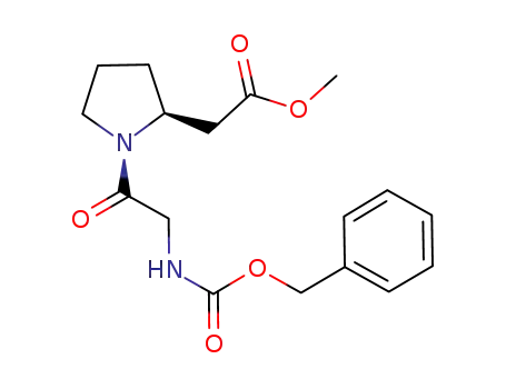 2-Pyrrolidineacetic acid, 1-[2-[[(phenylmethoxy)carbonyl]amino]acetyl]-,
methyl ester, (2S)-
