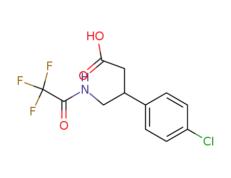 Molecular Structure of 229014-55-5 (3-(4-chlorophenyl)-4-(2,2,2-trifluoroacetylamino)-butyric acid)