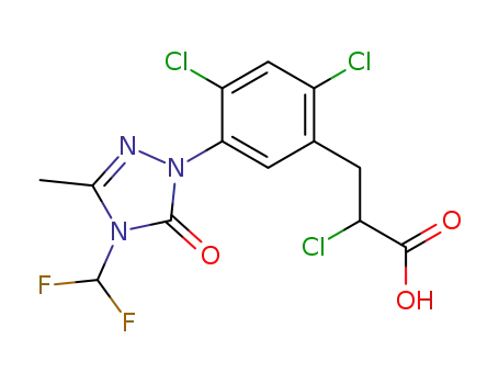 2-chloro-3-[2,4-dichloro-5-(4-difluoromethyl-4,5-dihydro-3-methyl-5-oxo-1H-1,2,4-triazol-1-yl)phenyl]propionic acid