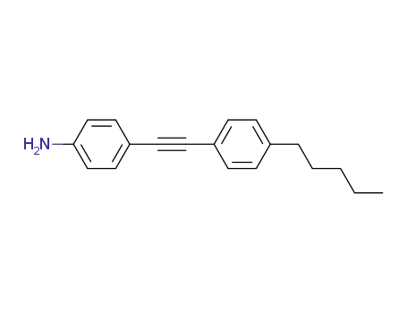 Molecular Structure of 145349-74-2 (4-amino-4′-pentyldiphenylacetylene)