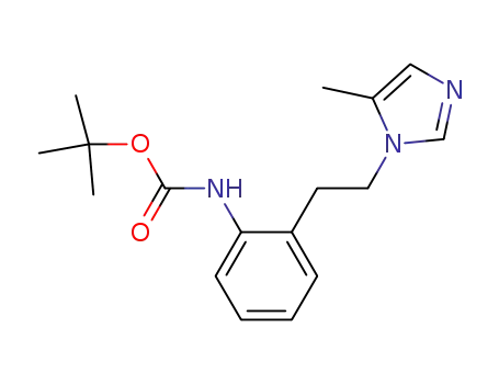 Molecular Structure of 892393-34-9 (2-(5-methyl-1H-imidazol-1-yl)-1-[2-[(tert-butoxycarbonyl)-amino]phenyl]ethane)
