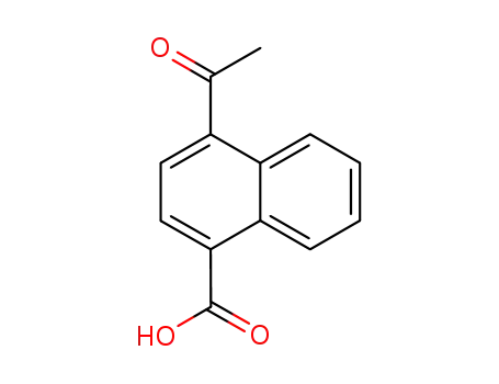 Molecular Structure of 131986-05-5 (1-Naphthalenecarboxylic acid, 4-acetyl-)