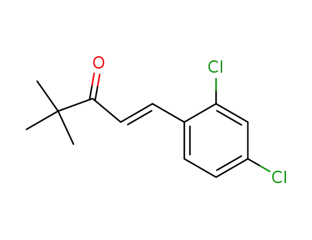Molecular Structure of 58344-25-5 (1-(2,4-dichlorophenyl)-4,4-dimethylpent-1-en-3-one)