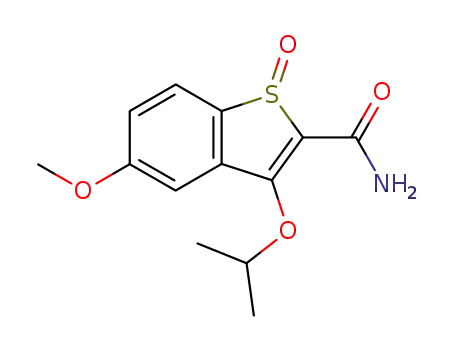 5-Methoxy-3-(1-methylethoxy)benzo(b)thiophene-2-carboxamide-1-oxide